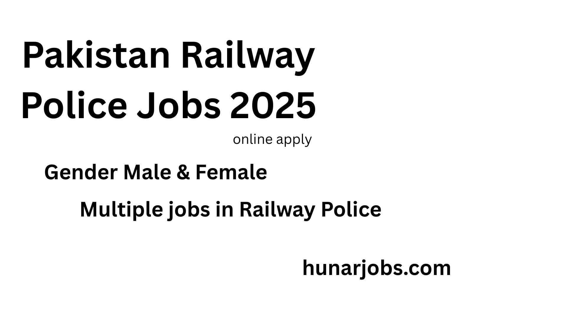 pakistan railway police jobs