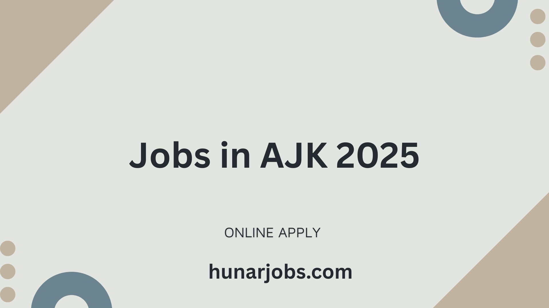 Jobs in AJK 2025