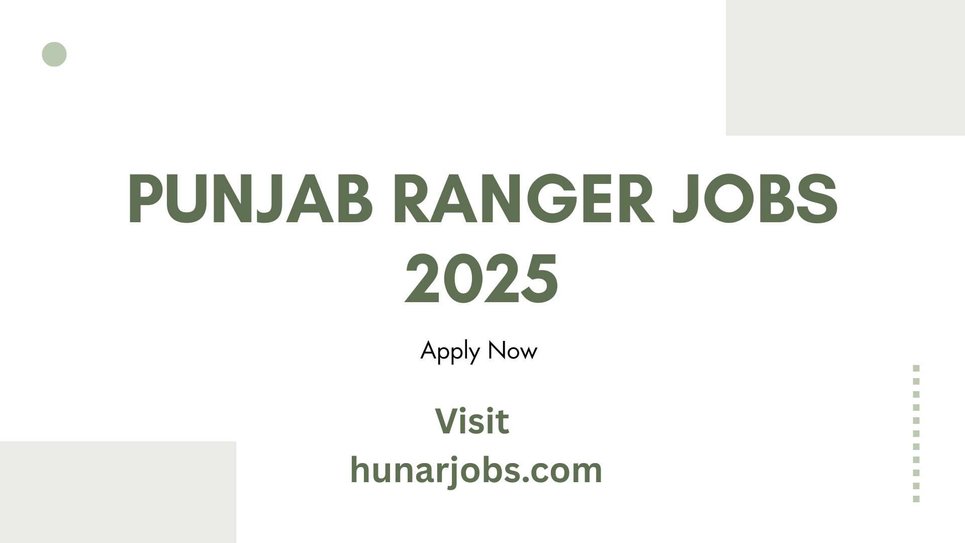 Punjab Ranger Jobs 2025
