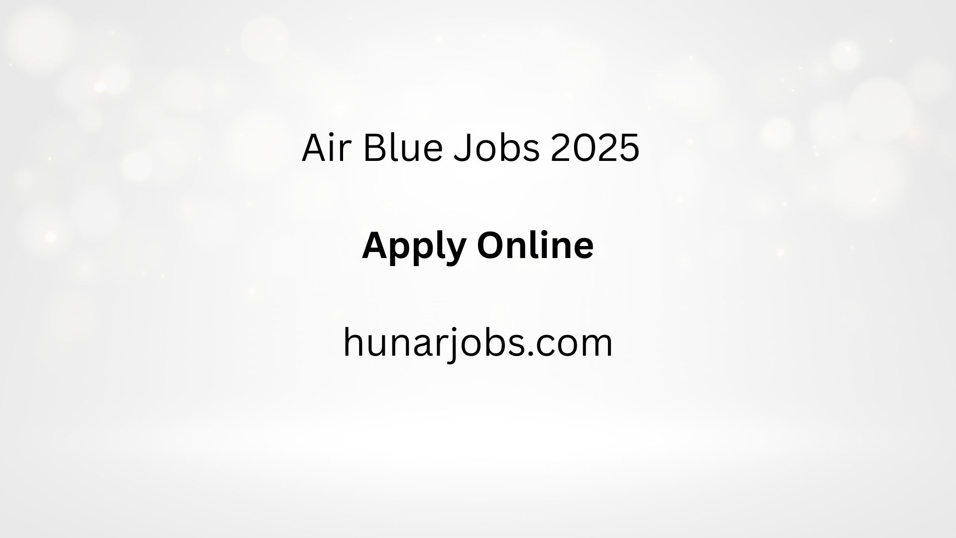 Air Blue Jobs 2025